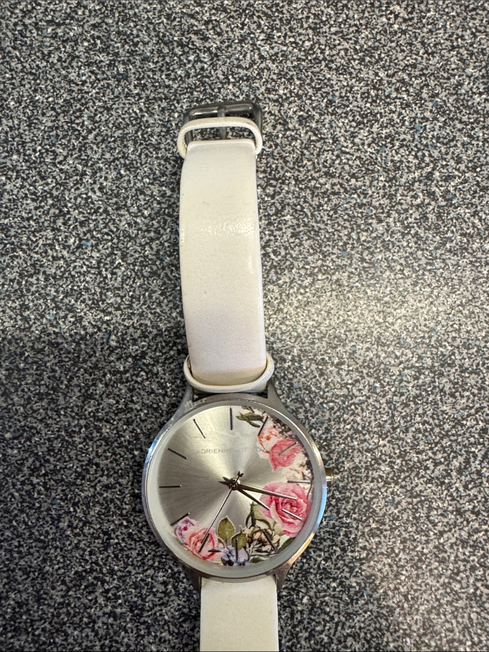 Women's Floral Dial Leather Strap Watch - Pink - Picture 3 of 4
